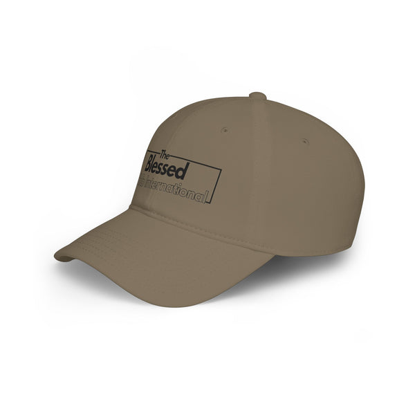 Blessed Hub International Embroidered Baseball Cap — Low Profile Tan Hat