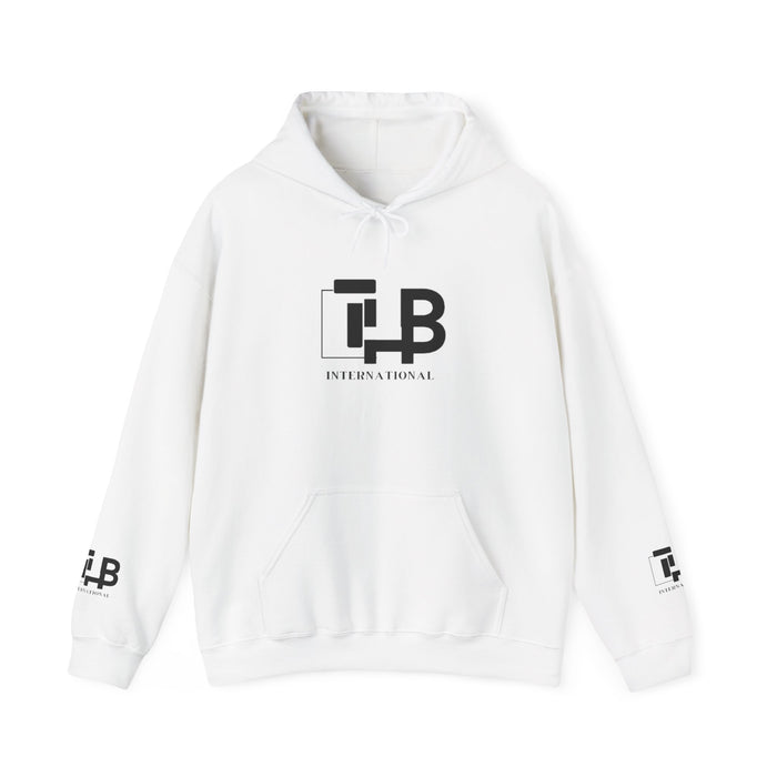 Logo Hoodie — TB International Minimalist White Pullover