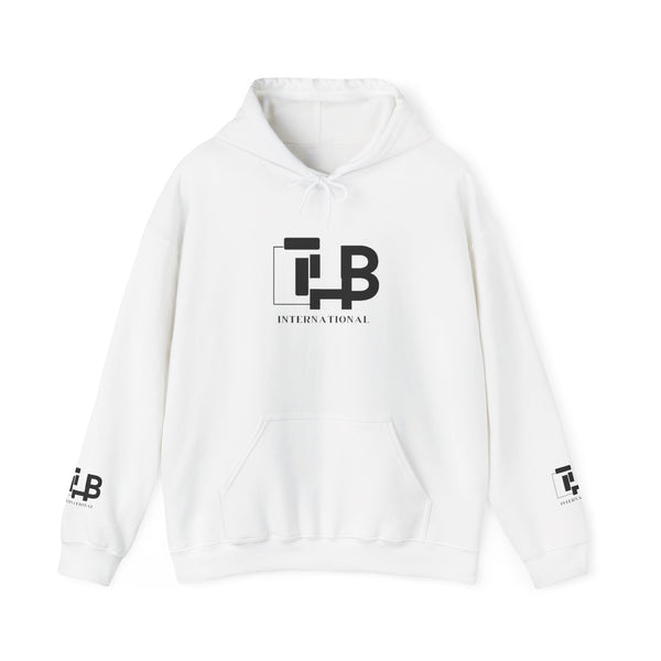 Logo Hoodie — TB International Minimalist White Pullover