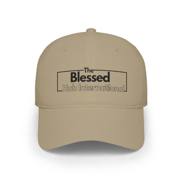 Blessed Hub International Embroidered Baseball Cap — Low Profile Tan Hat