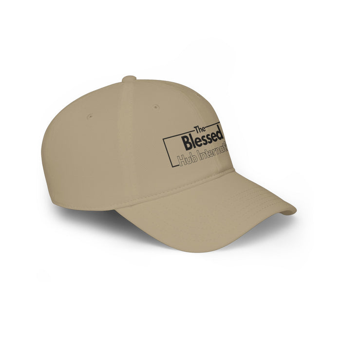 Blessed Hub International Embroidered Baseball Cap — Low Profile Tan Hat