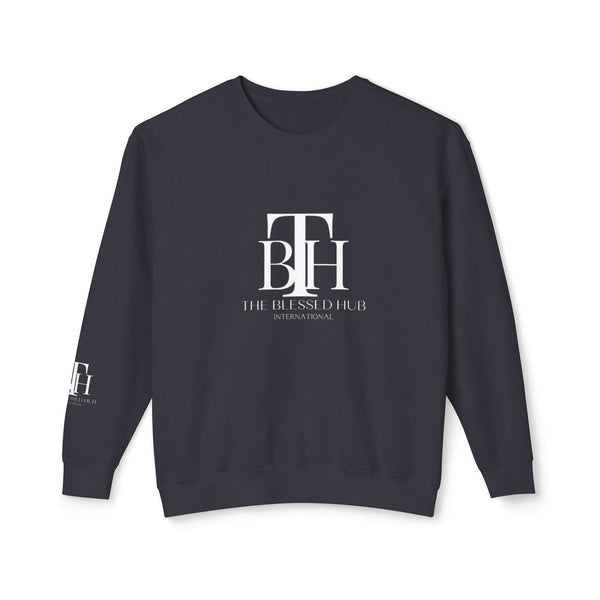 Crewneck Sweatshirt — Minimal Monogram 'TBH' Logo Lightweight Pullover