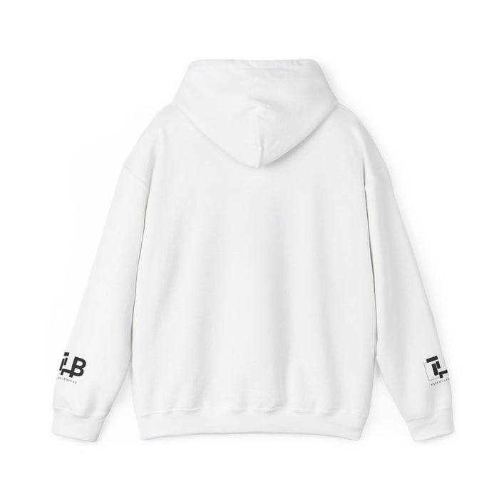 Logo Hoodie — TB International Minimalist White Pullover