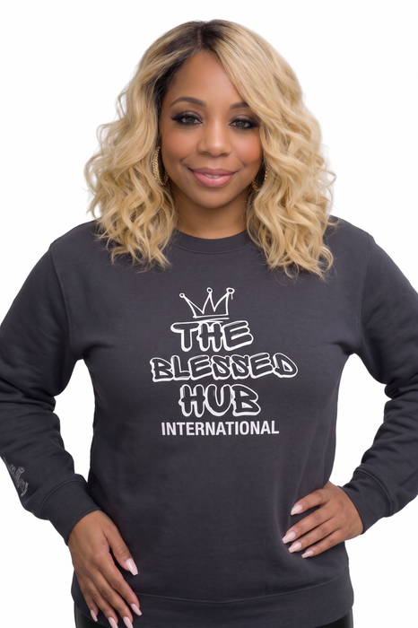 Crewneck Sweatshirt — Minimal Monogram 'TBH' Logo Lightweight Pullover