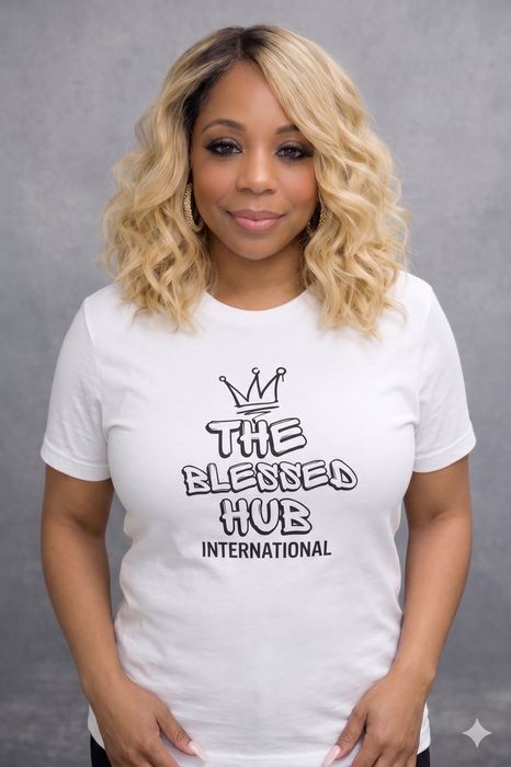 The Blessed Hub International T-Shirt — Crown Graphic Faith Tee