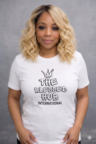 The Blessed Hub International T-Shirt — Crown Graphic Faith Tee