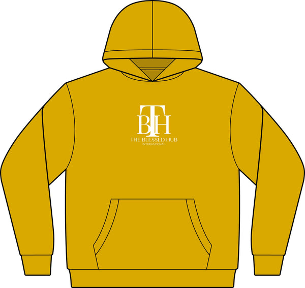 Blessed Hub Logo Hoodie — Fleece Sweatshirt (Proverbs 10:22 Back Quote)