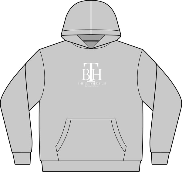 Blessed Hub Logo Hoodie — Fleece Sweatshirt (Proverbs 10:22 Back Quote)
