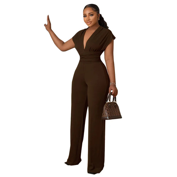Elegant V-Neck Jumpsuit