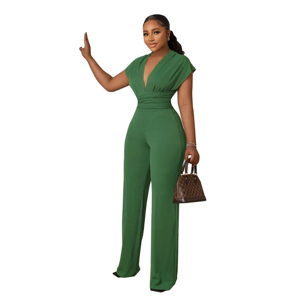 Elegant V-Neck Jumpsuit
