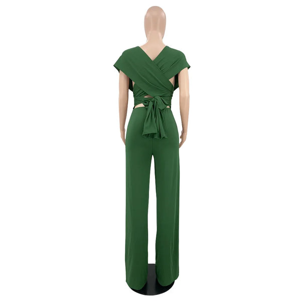 Elegant V-Neck Jumpsuit