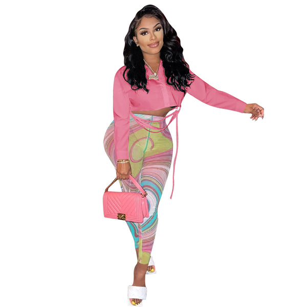 Bandage Irregular Printing 2 Piece Sets