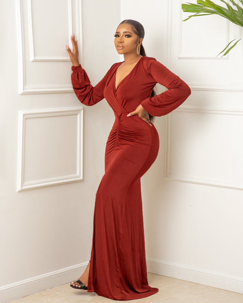 Elegant Pleated Maxi Dress