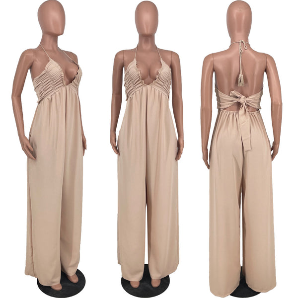 Sexy Backless Baggy Jumpsuit