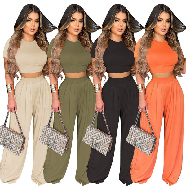 Casual Two Piece Pant Set