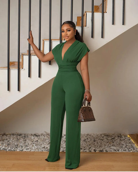 Elegant V-Neck Jumpsuit