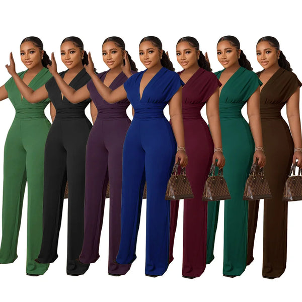 Elegant V-Neck Jumpsuit