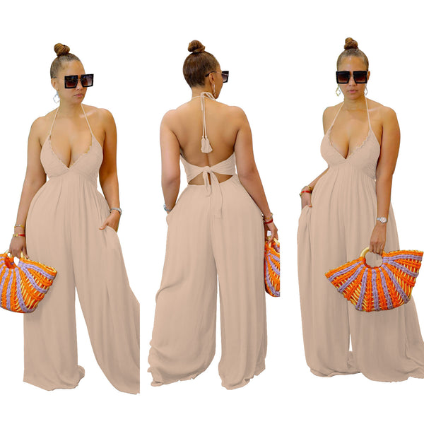Sexy Backless Baggy Jumpsuit