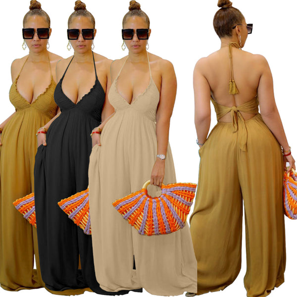 Sling Bandage Backless Jumpsuit