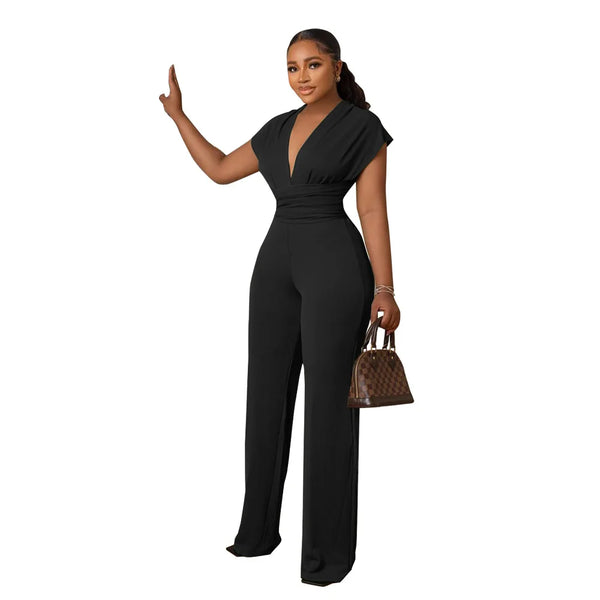 Elegant V-Neck Jumpsuit