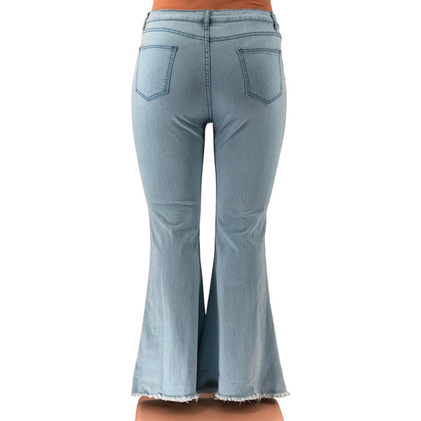 Denim Boyfriend Flare Jean Plus Size
