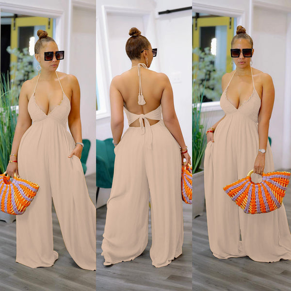 Sexy Backless Baggy Jumpsuit