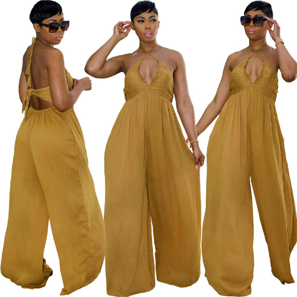 Sling Bandage Backless Jumpsuit