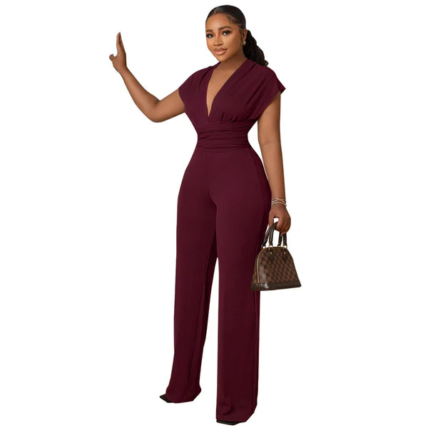 Elegant V-Neck Jumpsuit
