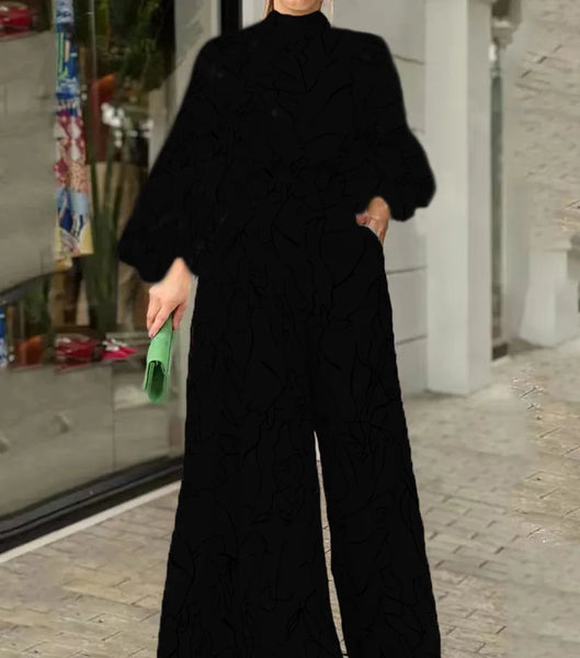 Autumn Printed Wide Leg Ladies Jumpsuit