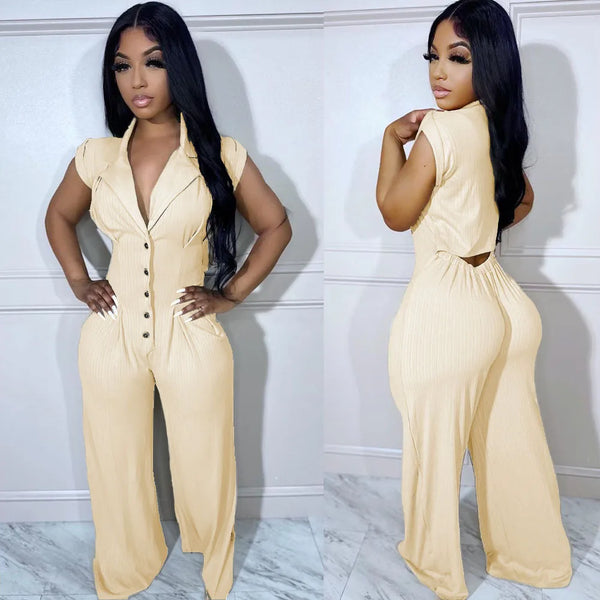 Loose Cut Out Jumpsuit