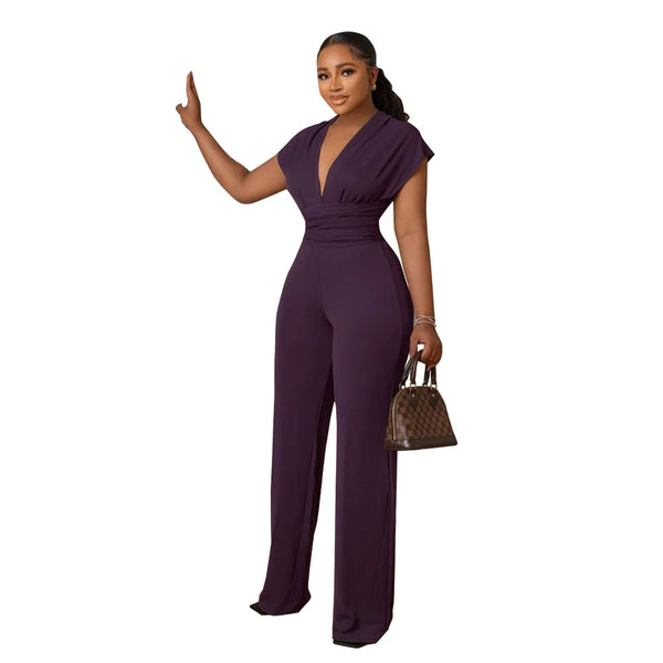 Elegant V-Neck Jumpsuit