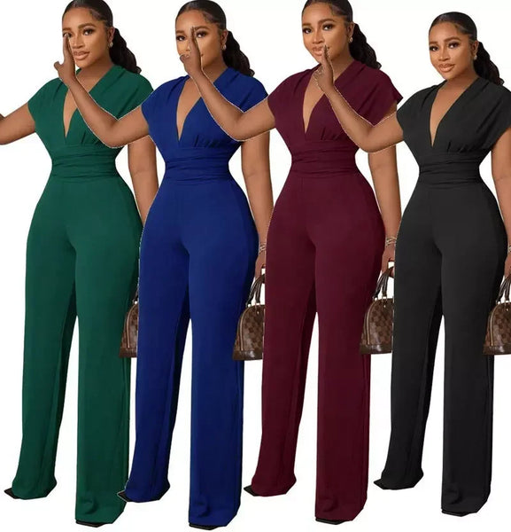 Elegant V-Neck Jumpsuit