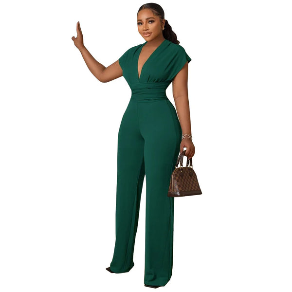 Elegant V-Neck Jumpsuit