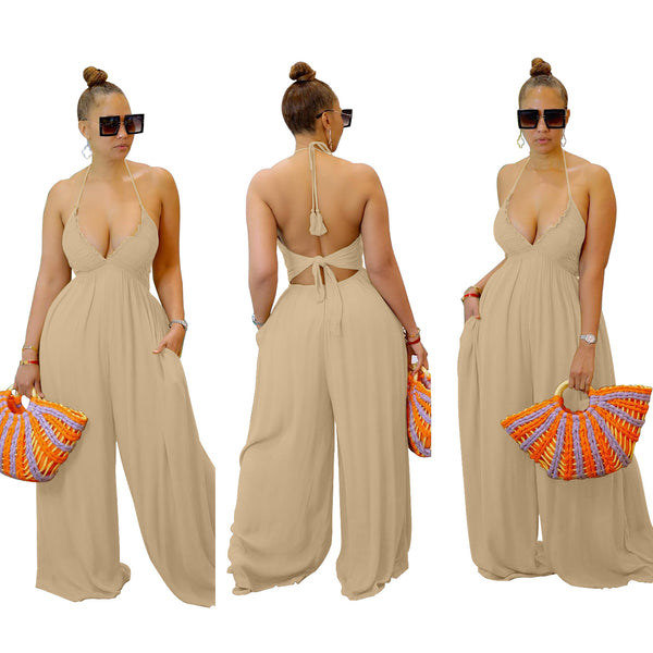 Sling Bandage Backless Jumpsuit