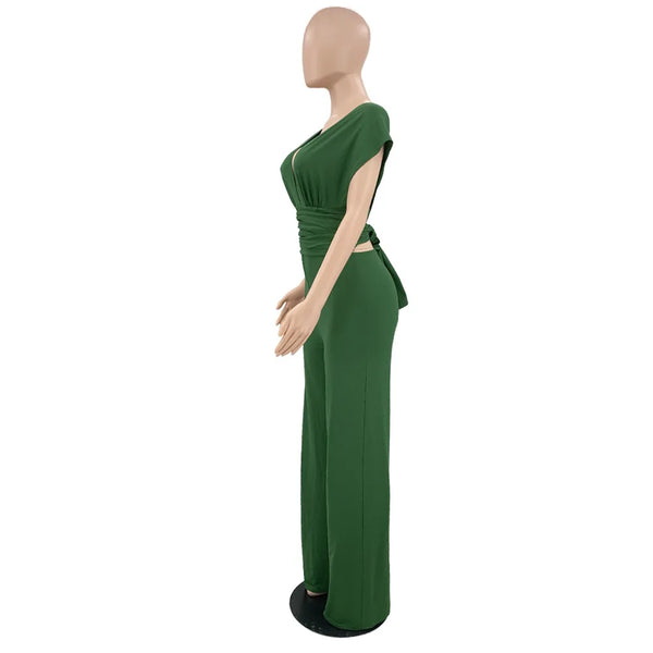 Elegant V-Neck Jumpsuit
