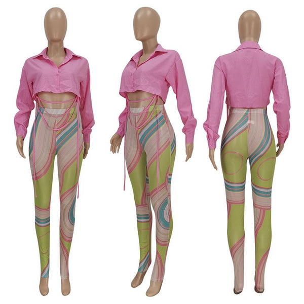 Bandage Irregular Printing 2 Piece Sets