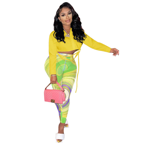 Bandage Irregular Printing 2 Piece Sets