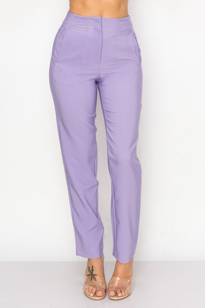 Lavender pants on a white background