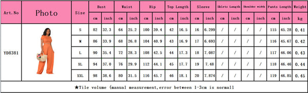 Product Size Chart
