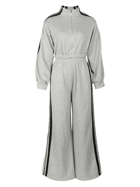 YAYA Striped Side Wide Leg Tracksuits
