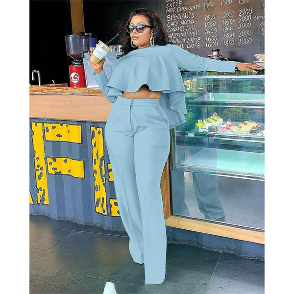 Women's  Plus Size Two Casual Piece Set