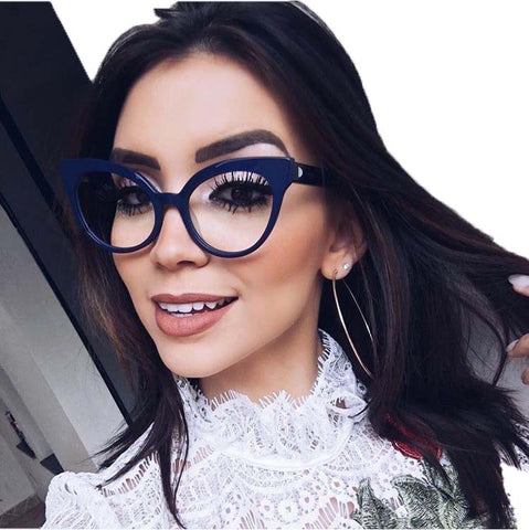 Vintage Frame Cat Eye Eyeglasses  With Clear Lens