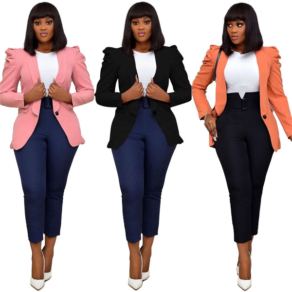 Shrug Shoulder Ladies Blazer