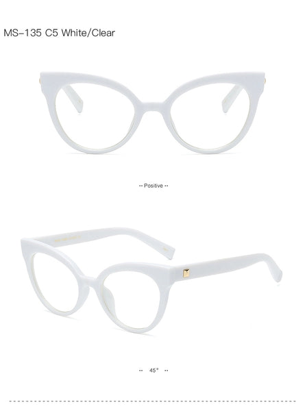 Vintage Frame Cat Eye Eyeglasses  With Clear Lens