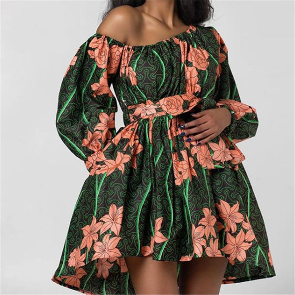 Sexy One Shoulder African Mini Summer Dresses