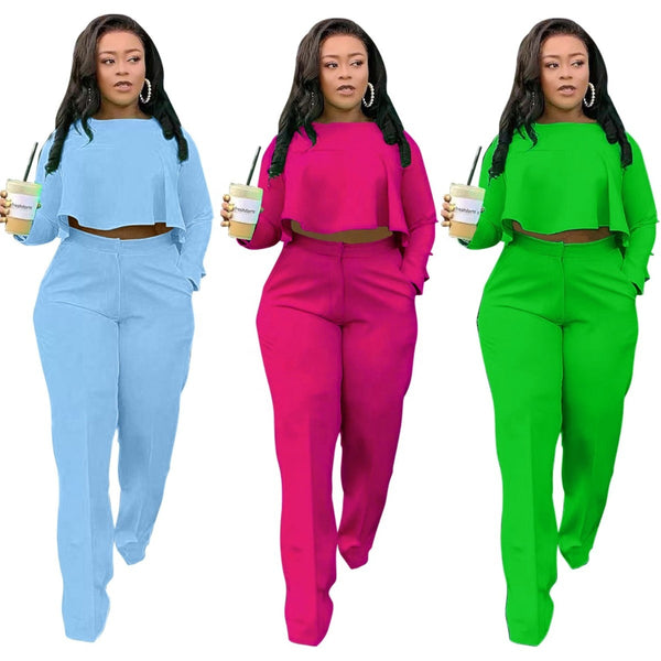 Women's  Plus Size Two Casual Piece Set