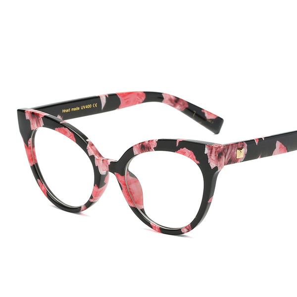 Vintage Frame Cat Eye Eyeglasses  With Clear Lens